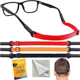Glasses Strap Holder 3 Adjustable Eyeglasses Strap Lanyards No Tail Sunglasses Strap for Men Women Anti Slip Eye Glasses Holders Around Neck Head