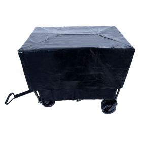 Collapsible Foldable Wagon Cart with strapping system Beach Wagon Utility Cart Utility Wagon Grocery Cart for for Camping Shopping Sports Gardein (Color: as Pic)