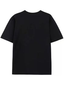 [Novelty Fun] Men's Cotton T-Shirt with "Please Hold I'm on The Other Line" Fishing Graphic, Casual Crew Neck, All- (Color: Black, size: L)